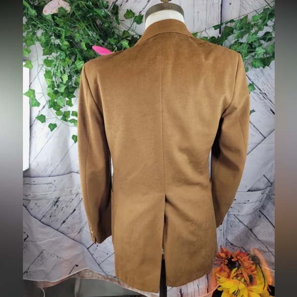 ENKA Petal Suede (Faux) Golden Touch Vintage Blazer, Union Made USA - Picture 8 of 10